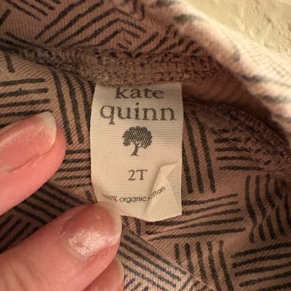 Kate Quinn Brown/Light Tan Geometric Basket Weave Cargo Pocket Pants 2T - Picture 3 of 3